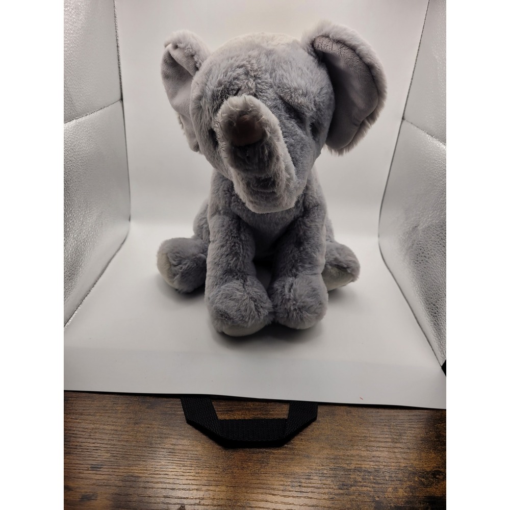 Adventure Planet Elephant Plush Toy Gray Soft Safari